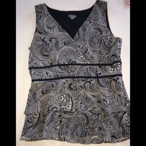 Ann Taylor silk tank top blouse 6 paisley shirt